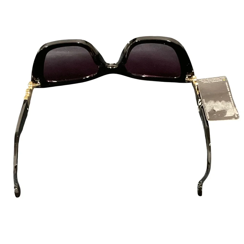 True religion‎ women's sunglasses black gold rhinestone cats eye TR57810 D1B GS2